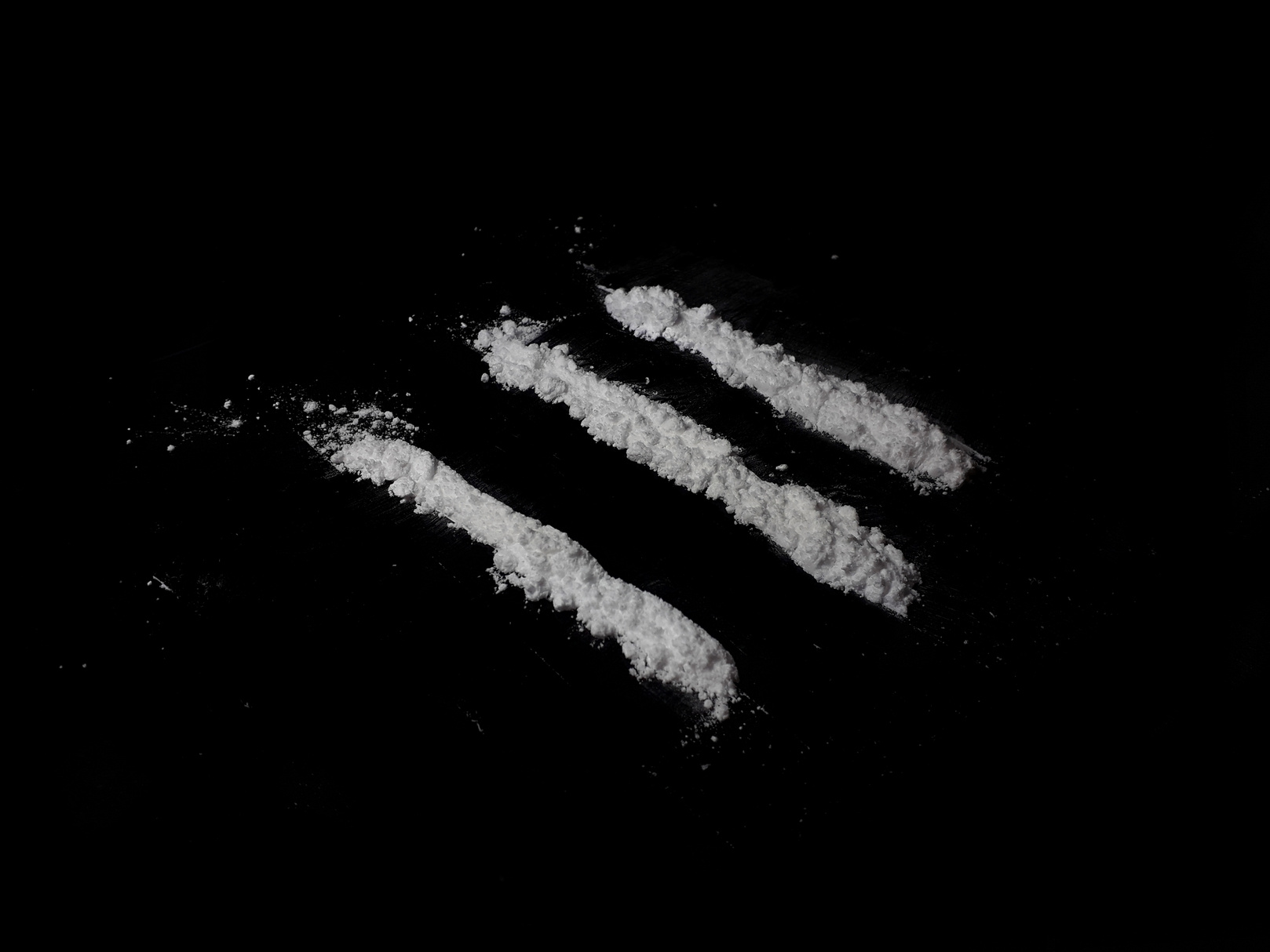 Rows of White Powder Drugs 